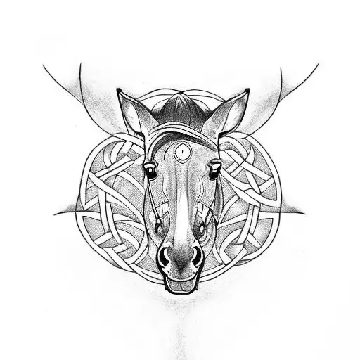 Race Horse Celtic Rope Boarder