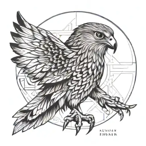 Falcon And Roman Numeral 2