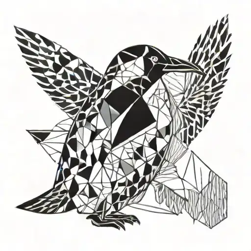 Full Body Abstract Penguin