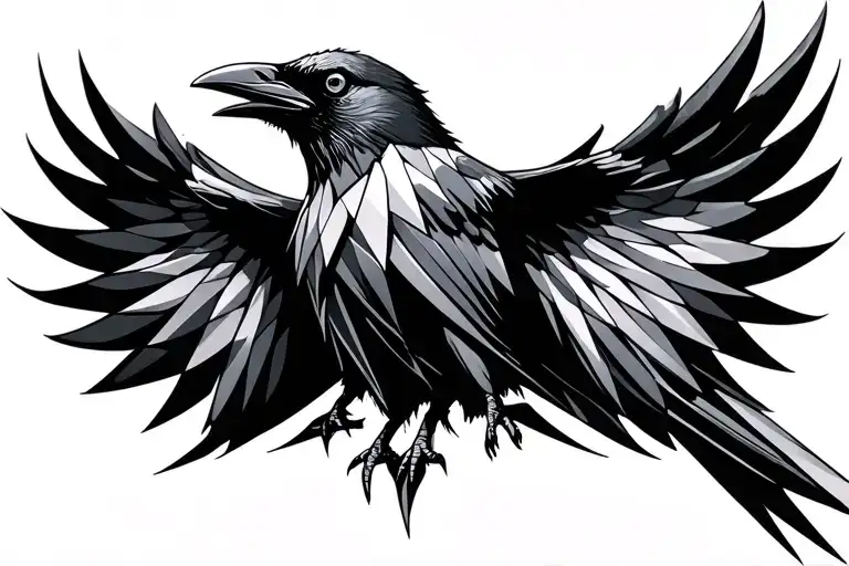 Raven Flying
