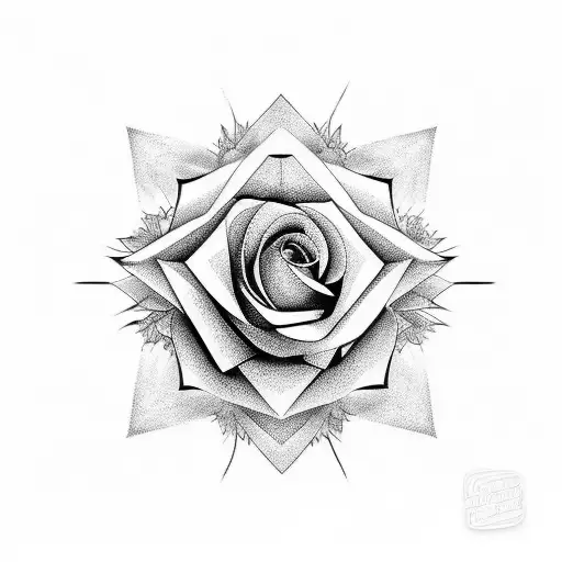 Rose Growing On A Diamond