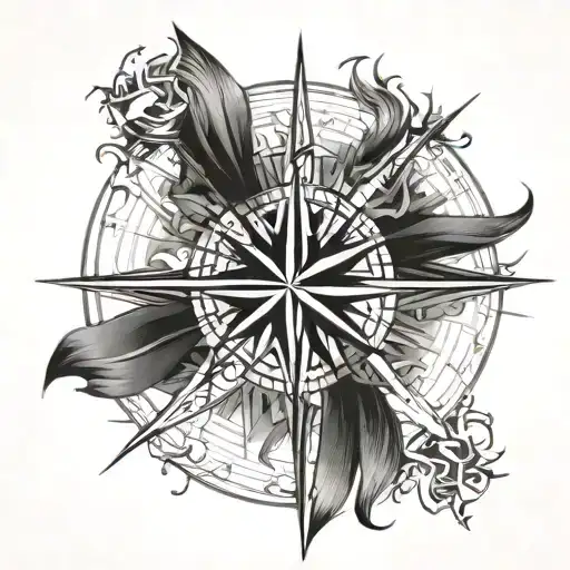 Wind Rose On A Compass