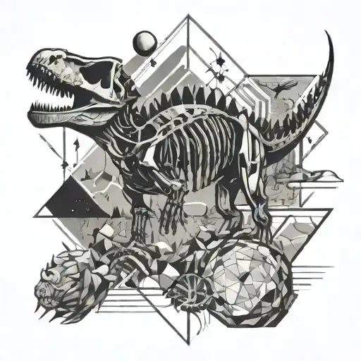 Space And Dinosaur Skeleton