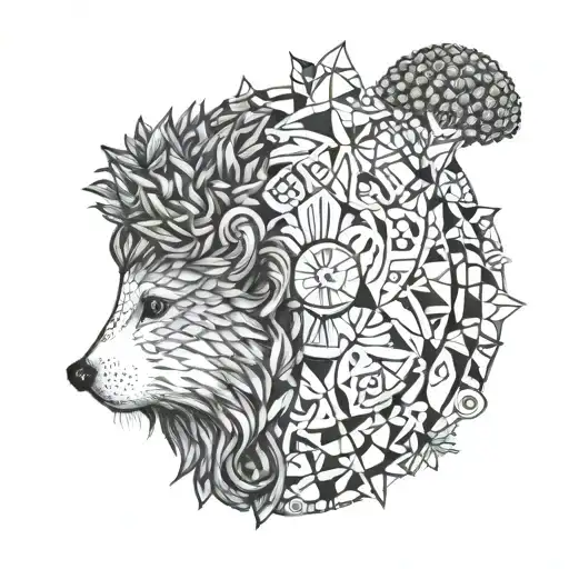 Gemini And Hedgehog Have Apple On Head Profile Holding