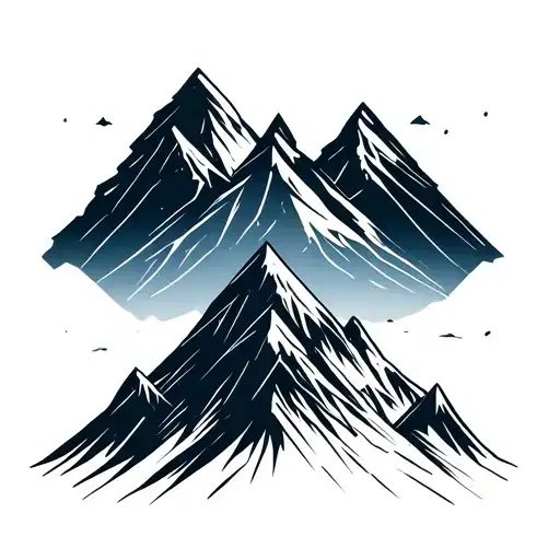 Mountain Peak Line Art