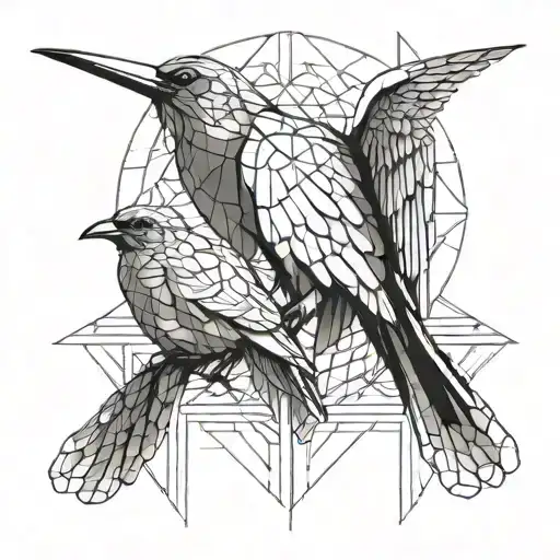 Angel Of The North With A Robin Redbreast On The Shoulder