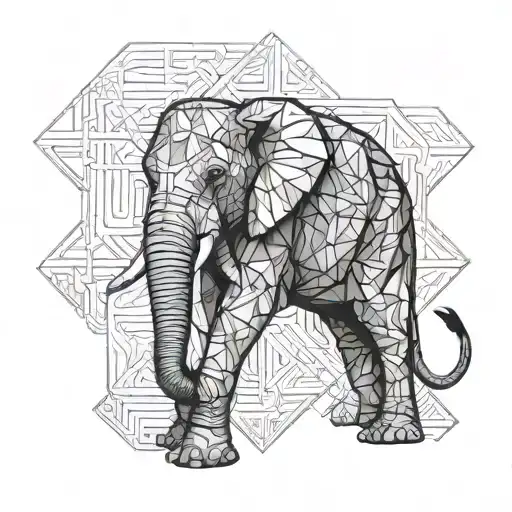 Elephant With The Letters Livin