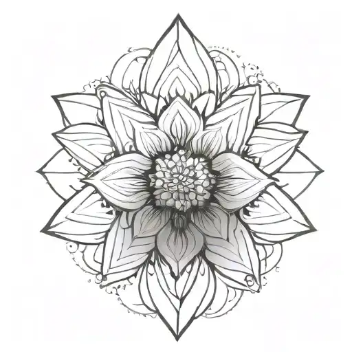 Flowers Simple Mandala