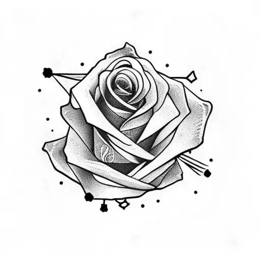 Skull Hand Holding Black Rose