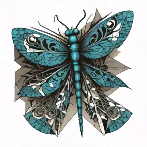 Dragonfly 3D Blue