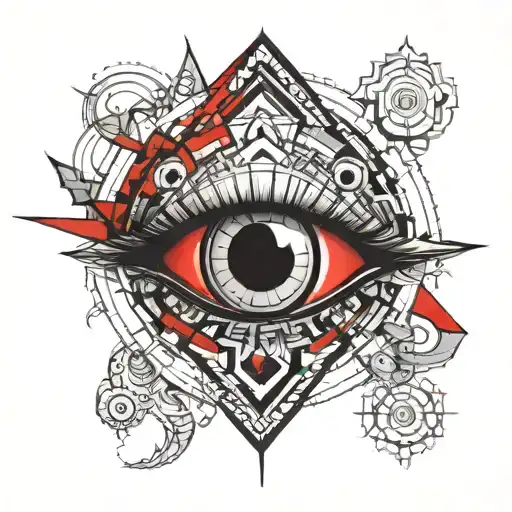 Mysterios Eye With Red Water And Tiers