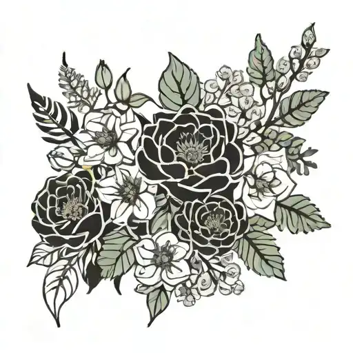 Birth Flower Bouquet For February April March June July And August