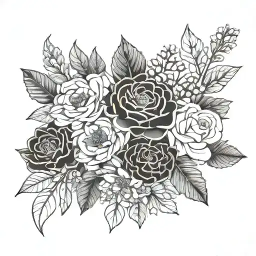 Birth Flower Bouquet For February April March June July And August