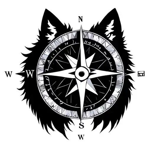Compass And Wolf