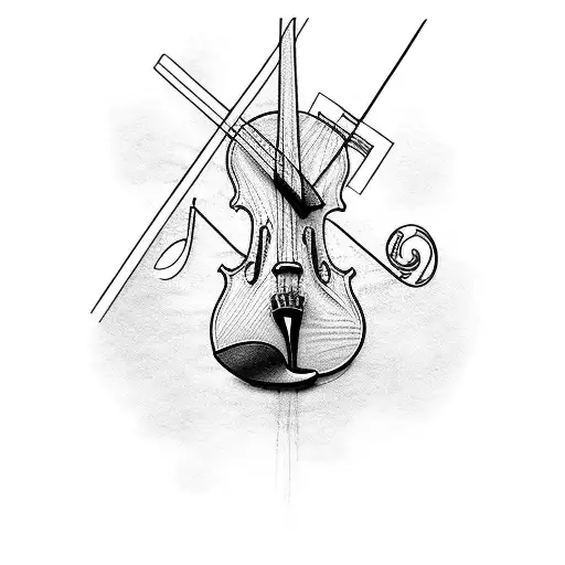 Violin With Music Notes