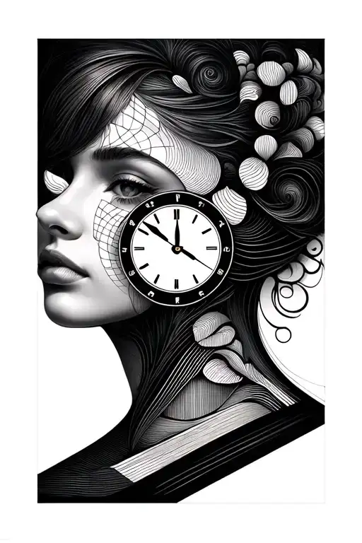 Woman Face Clock