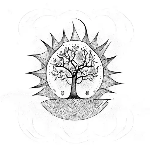 Zodiac Cancer With Tree