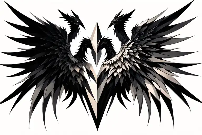 Sharp Wings Demon And Angel