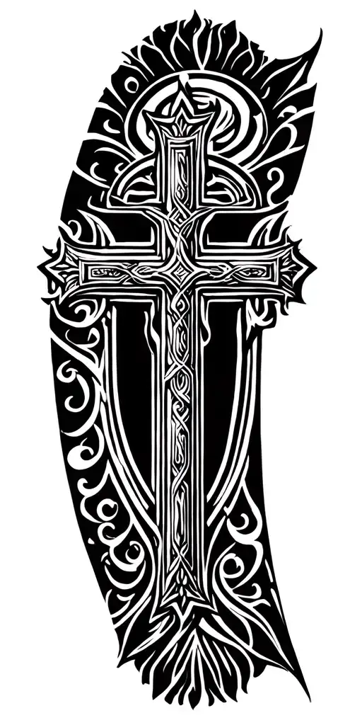 Christian Cross With Filler