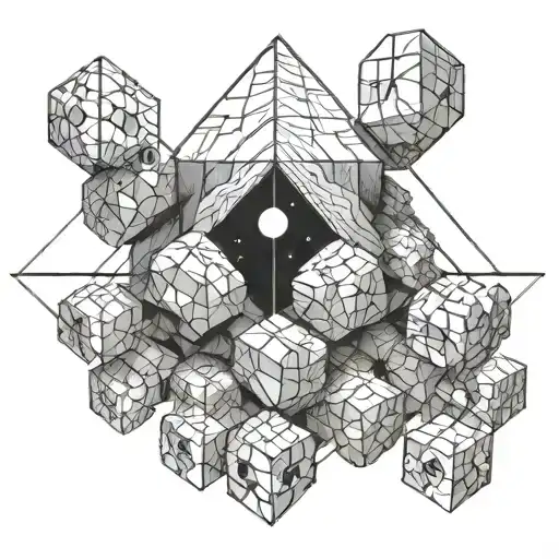 Alien Landscape With Cubes