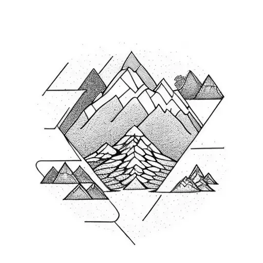3D Transgender Symbol With Mountain Landscape Inside The Circle