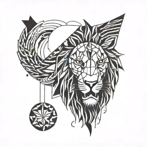 Lion And Blood Drops