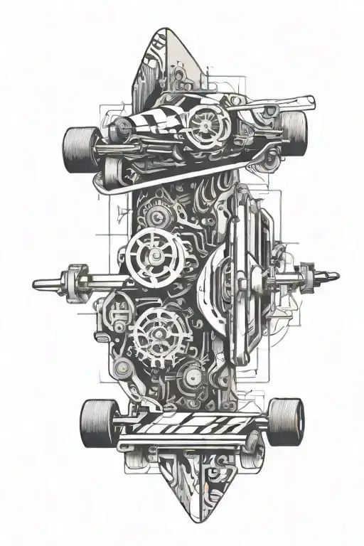 Skateboard Mix Car Engine