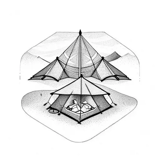 Geometric Camping Outdoor