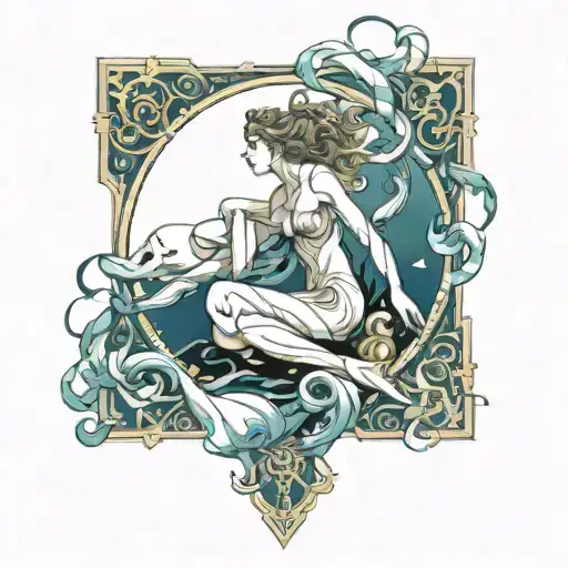 Greek Mythology Under Water Scene