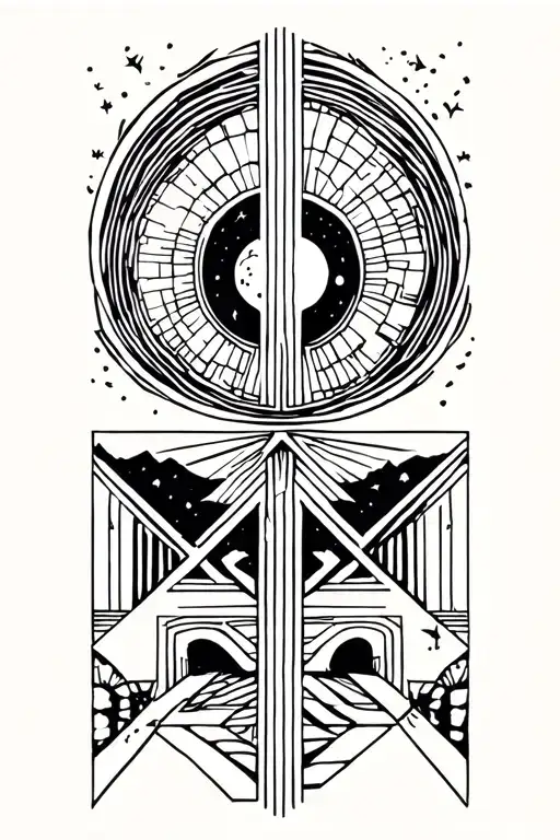 Style Of Ancient Greece Landscape And Space Black Hole