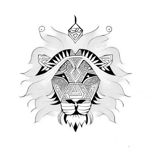 Lion In Maori Style