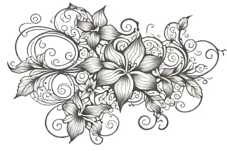 Swirling Morning Glory Vine