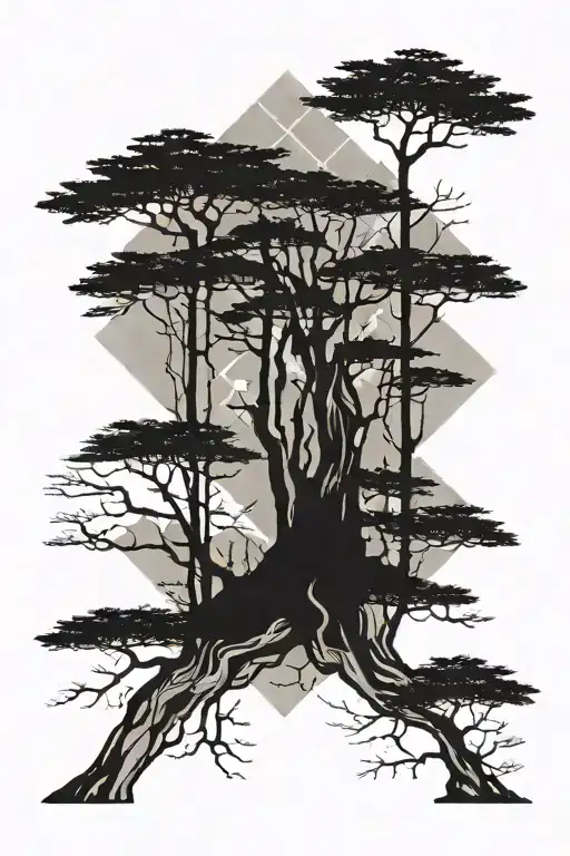 Cypress Tree Half Of The Tree Has No Leaves But The Other Does