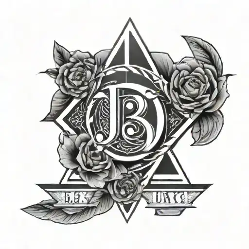 A Memorial Tattoo With The Lettering J2