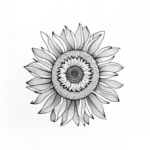 Colourful Sunflower In A Box