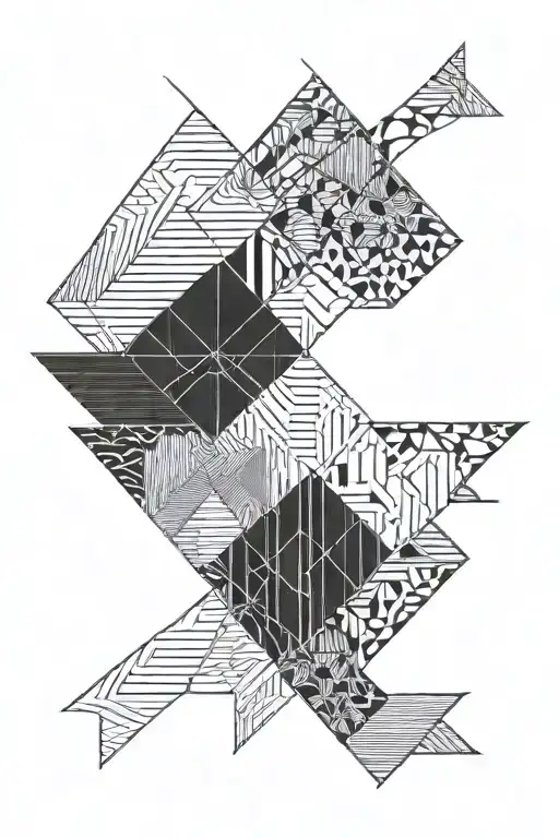 Black Line Pattern Thigh