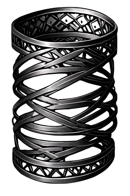 Two Lines Bracelet Plus Lace With Medallion