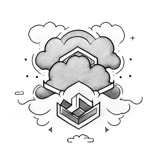 Cloud In Black Rectangle