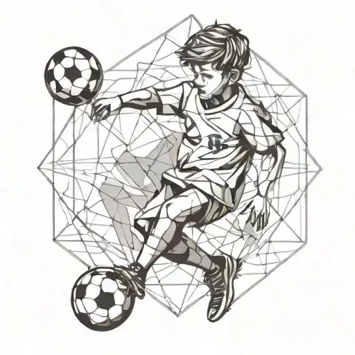 A Child Playing Soccer