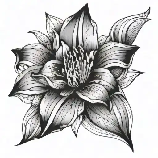 Lily Flower Intertwined