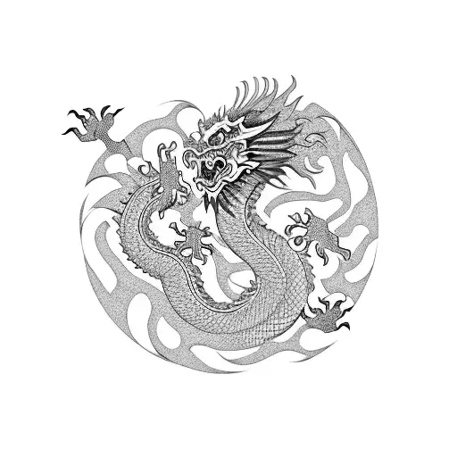 Chinese Dragon With English Lion And Philippines Eagle Blended