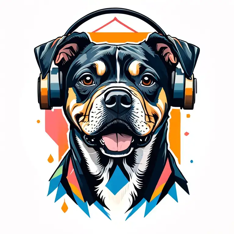 Dog Wearing Headphones