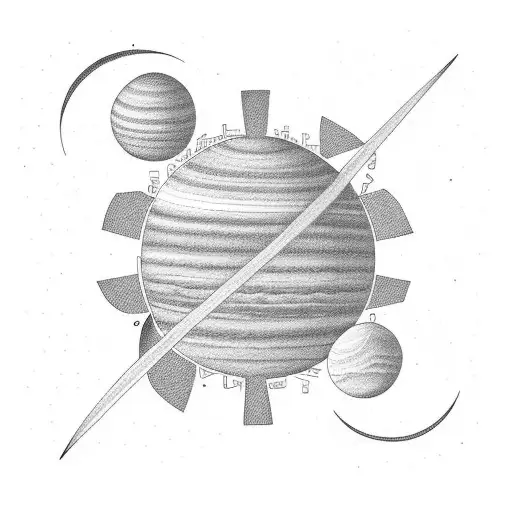 Planet Saturne In A Puzzle