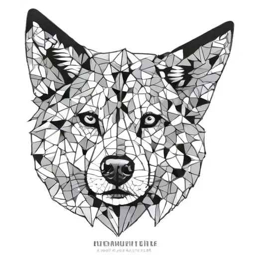 Geometric Husky Face