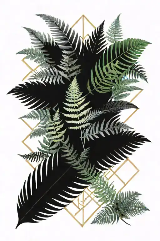Ferns And Jungle Velvet Plant Leaves
