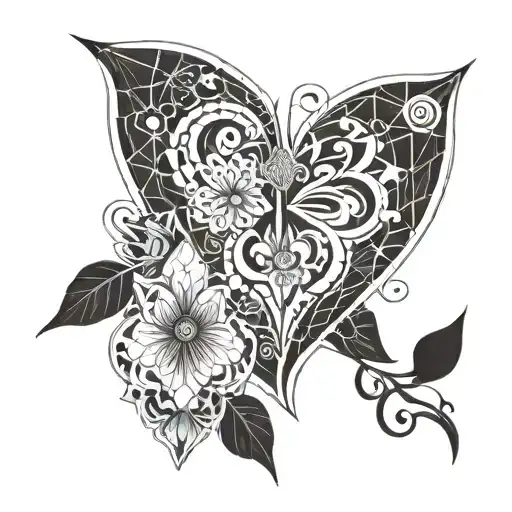 Two Heart Vawes That Come Togegher Into A Flower And Has A Leo In Background