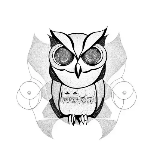 Owl Wearing Wearing A Skull