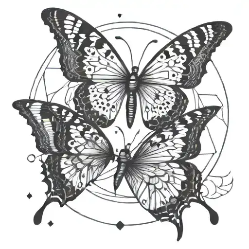 Butterfly And Moon