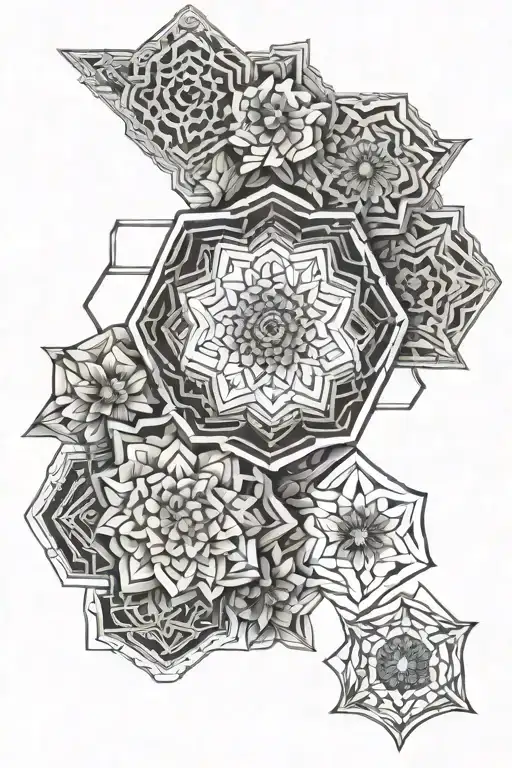 Floral Honeycomb Mandala