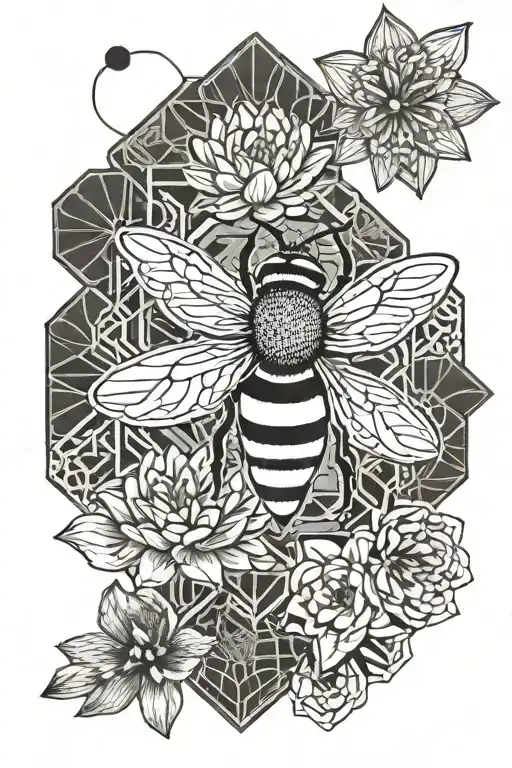 Waterlilly Honey Comb Bee